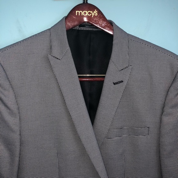 Bar III Suits & Blazers Mens Bar Iii For Macys Black White Suit